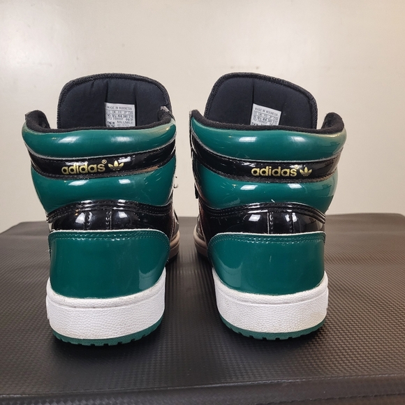 Men’s Adidas Top Ten Hi Miami Patent Leather (Red/Blk/Grn) Sneakers Size 10 - Picture 4 of 7